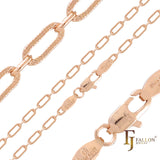 Enlace de clip martillado texturizado Oro de 14 quilates, cadenas de oro rosa
