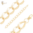 Pulsera de oro de 14 quilates con eslabones ovalados anchos y martillados