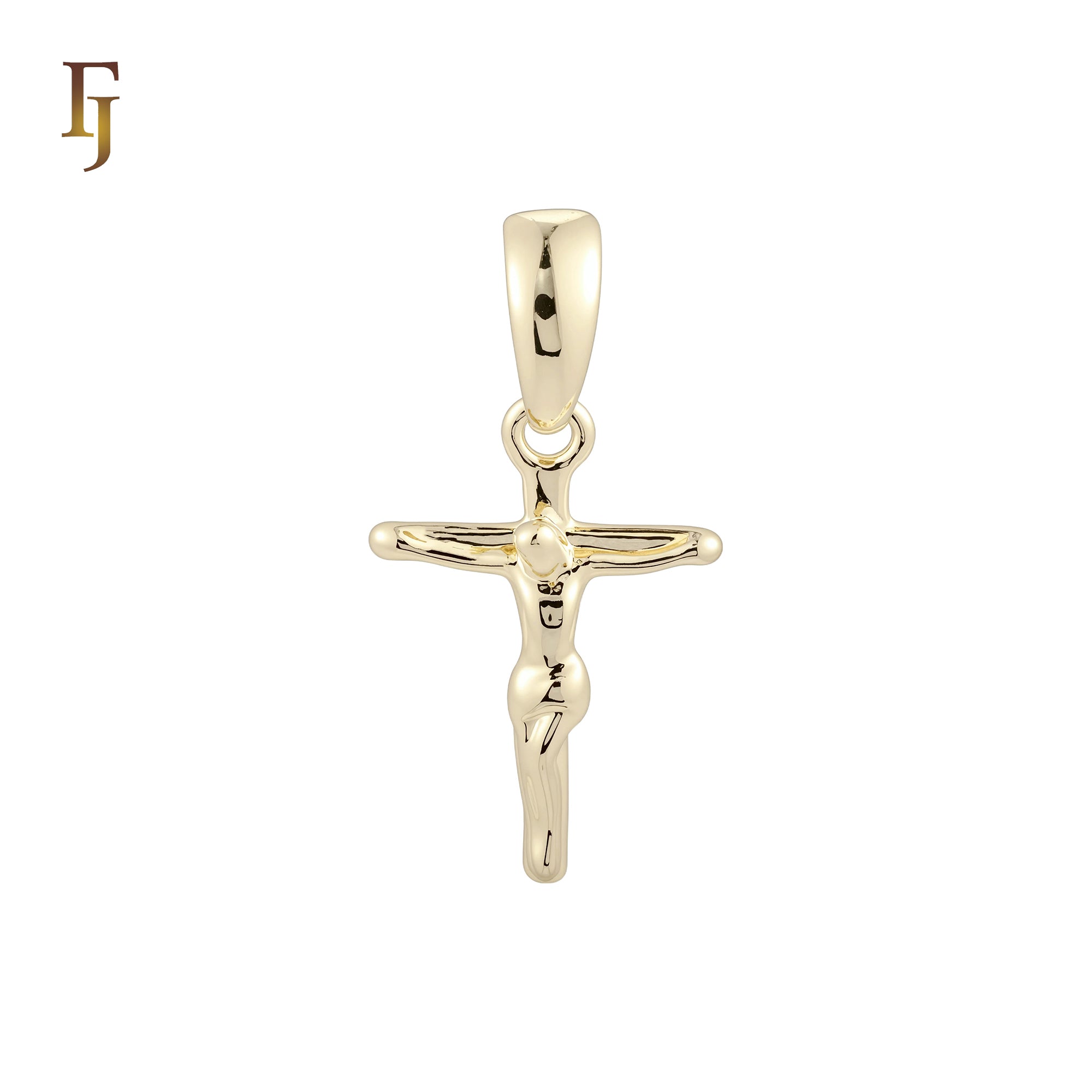 Crucifix 14K Gold Religious Cross Pendant