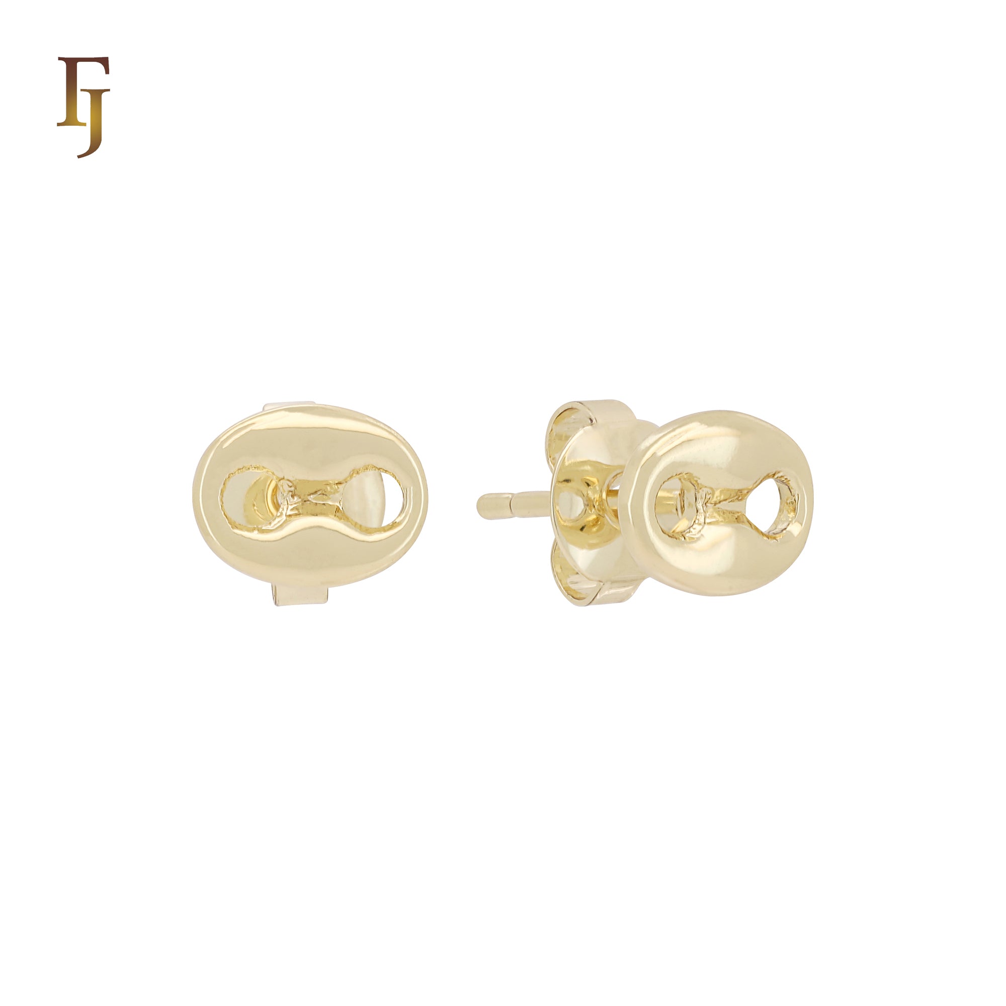 Gold Plated Earring Backs – Butterfly Clutch 14K Gold Stud Earring Stoppers 6×4.7mm | Secure Ear Stud Findings by FJ Jewelry