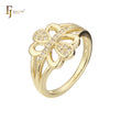 Blumenringe im schlichten Design aus 14-kar?tigem Gold mit Ros¨¦vergoldung