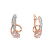Pendientes bicolor oro rosa