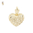 Mesh Filigree 14K Gold Heart Pendant