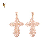 Russian Save and save Rose Gold Crucifix Cross Pendant Religious Catholic Orthdox