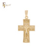 Crucifijo de Jesús en oro rosa, colgante de cruz de oro de 14 quilates