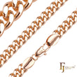 .Cadenas de eslabones cubanos estilo Miami clásicas chapadas en oro rosa, dos estilos y dos tonos SF