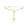 Collar Rosario Católico Virgen de Guadalupe Italiano bañado en Oro 18K, Oro 14K, Oro 14K bicolor