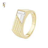 Squared Signet 14K Gold Men's Rings