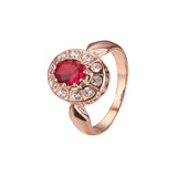 Anillos de halo de oro rosa