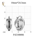 Aretes de aro Trinity en Oro de 14K, Oro Rosa, baño de dos colores