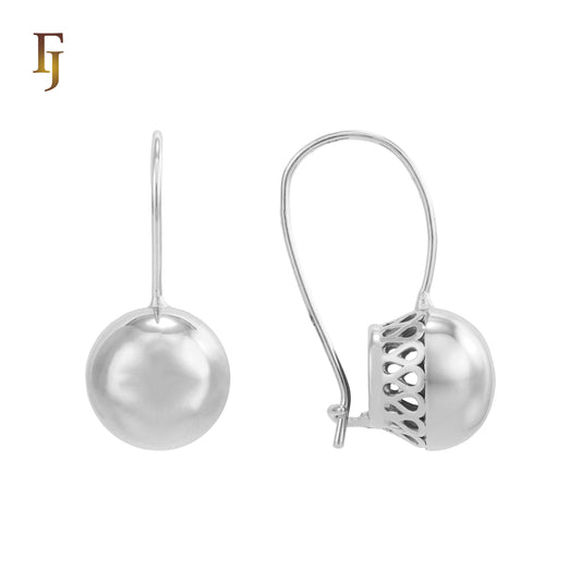 Серьги-крючки из проволоки-фонаря из розового золота