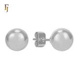 Minimalist Gold Plated Ball Stud Earrings for Daily Wear and Layered Ear Piercing Styles