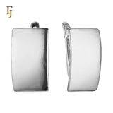 Escudo de Rufina - Pendientes cuadrados planos sencillos de oro rosa 585 y oro de 14 quilates de alta calidad de FJ Jewelry
