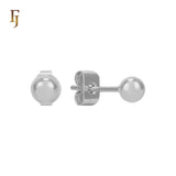 Minimalist Gold Plated Ball Stud Earrings for Daily Wear and Layered Ear Piercing Styles