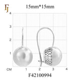 Pendientes de abalorios con gancho de alambre en Oro 14K, colores de baño de oro rosa.