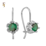 .Aretes solitarios de gancho de alambre con circonitas coloridas chapados en oro de 14 quilates, oro rosa