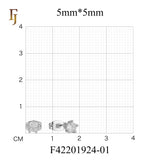 爪付きソリティア CZ [2mm - 6mm] ホワイトゴールド、ローズゴールド スタッド ピアス