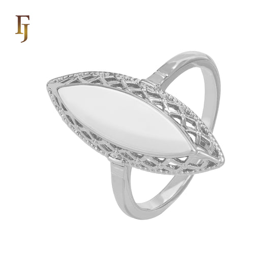 .Филигранные кольца-солитеры Marquise из розового золота