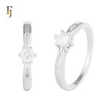 Anillos solitarios en Oro 18K, Oro Blanco, Oro Rosa, baño bicolor