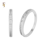 ホワイトゴールド、14K ゴールド、ローズゴールドメッキ色のソリティア結婚指輪リング