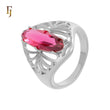 Anillos de piedra ovalada con solitario de oro rosa