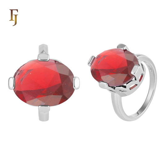 Anillos solitarios de oro rosa con piedras grandes gigantes