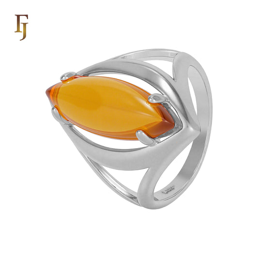 Кольца-солитеры из Красное золото 585 пробы с крупными камнями Marquise