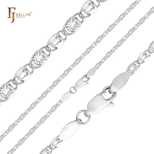 Цепочки с замочной скважиной в форме улитки, полузвездочки с покрытием из Красное золото 585 пробы