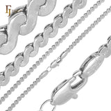 14K ゴールド、18K ゴールド、ローズゴールド、ホワイト ゴールドでメッキされたサーペンタイン ファンシー リンク 幅広チェーン