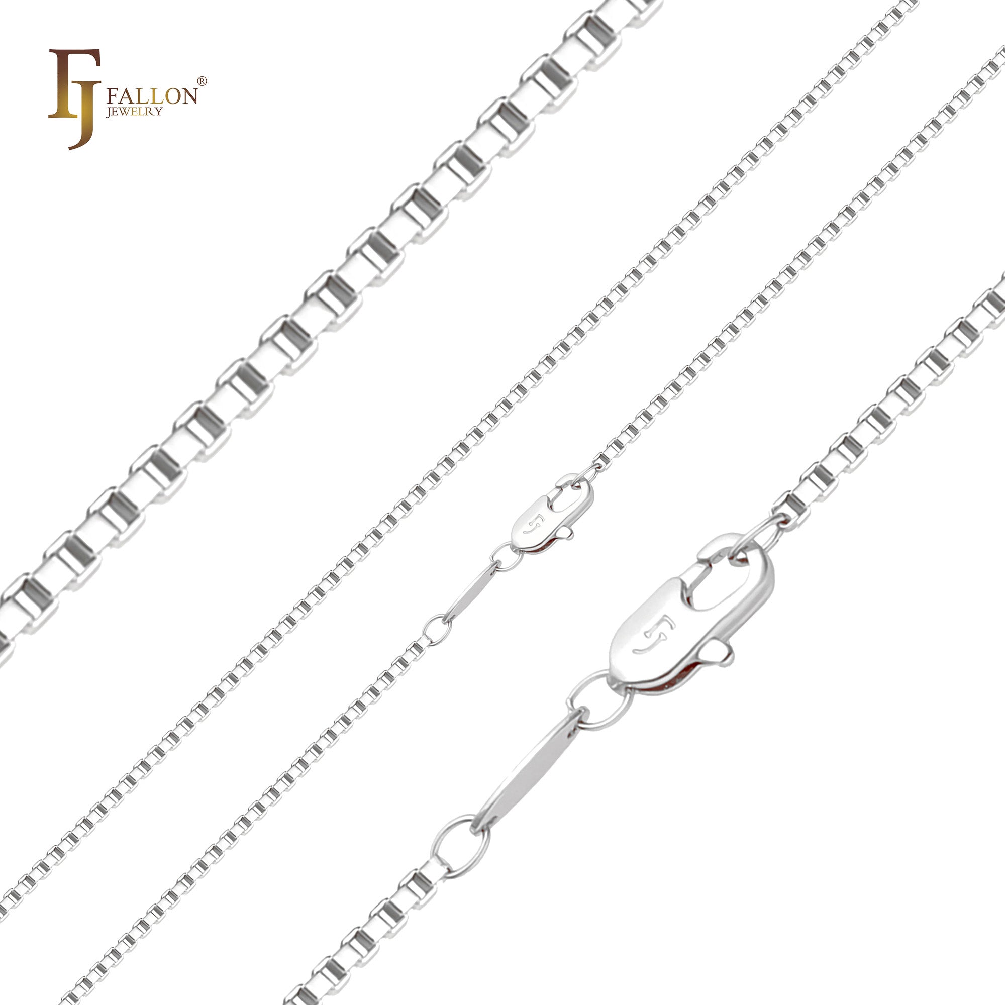🔥 Thin Box link chains plated in 14K Gold, Rose Gold, White Gold