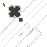 Браслеты или цепочки в форме скрепок из розового золота белого или черного клевера