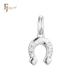 Шесть кластеров белого фианита Horseshoe Rose Gold, 14K Gold, White Gold цвета покрытия