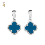 Подвеска Lucky Colorful Clover из розового золота, золота 14 карат и белого золота