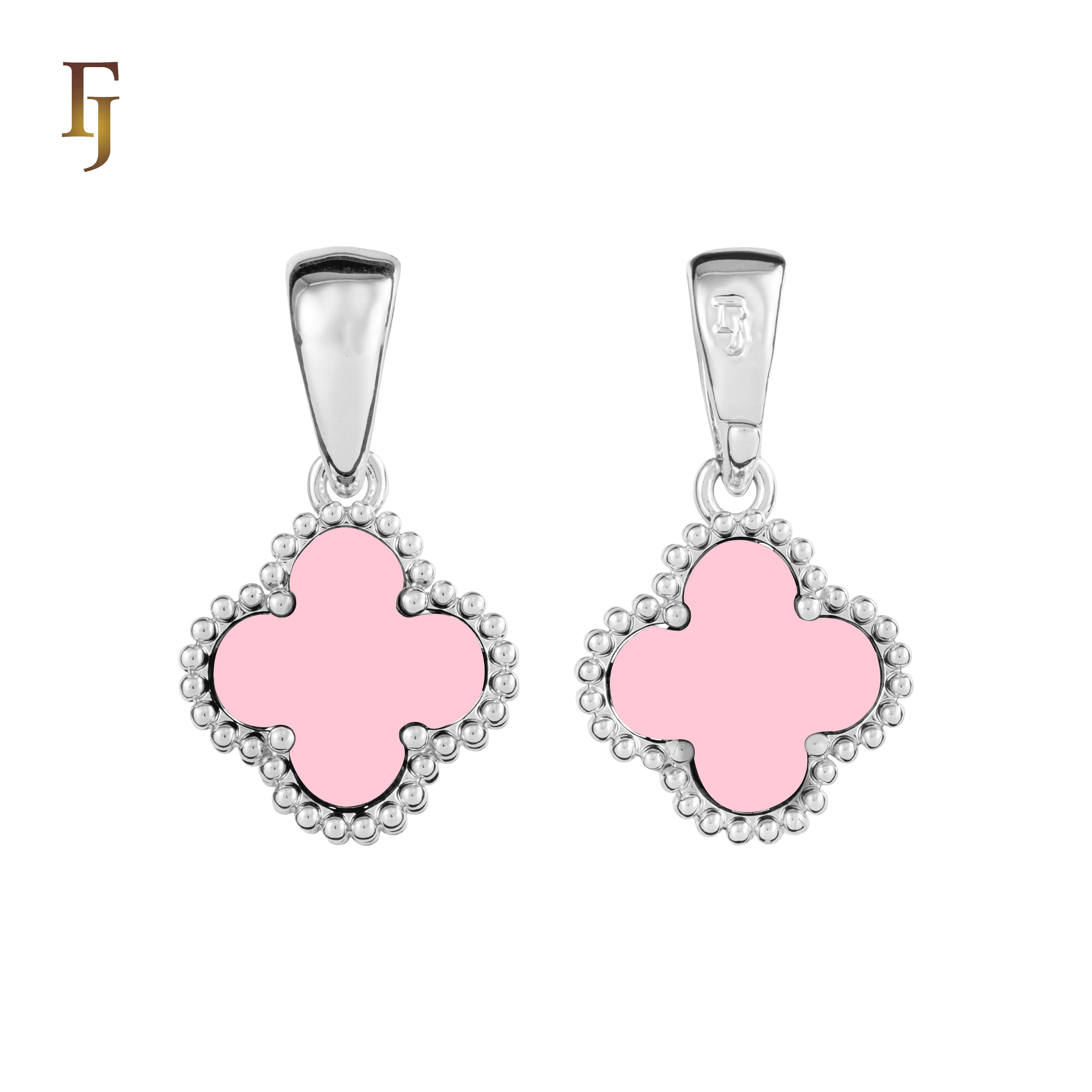 Подвеска Lucky Colorful Clover из розового золота, золота 14 карат и белого золота