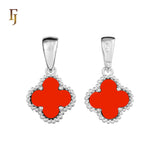 Подвеска Lucky Colorful Clover из розового золота, золота 14 карат и белого золота