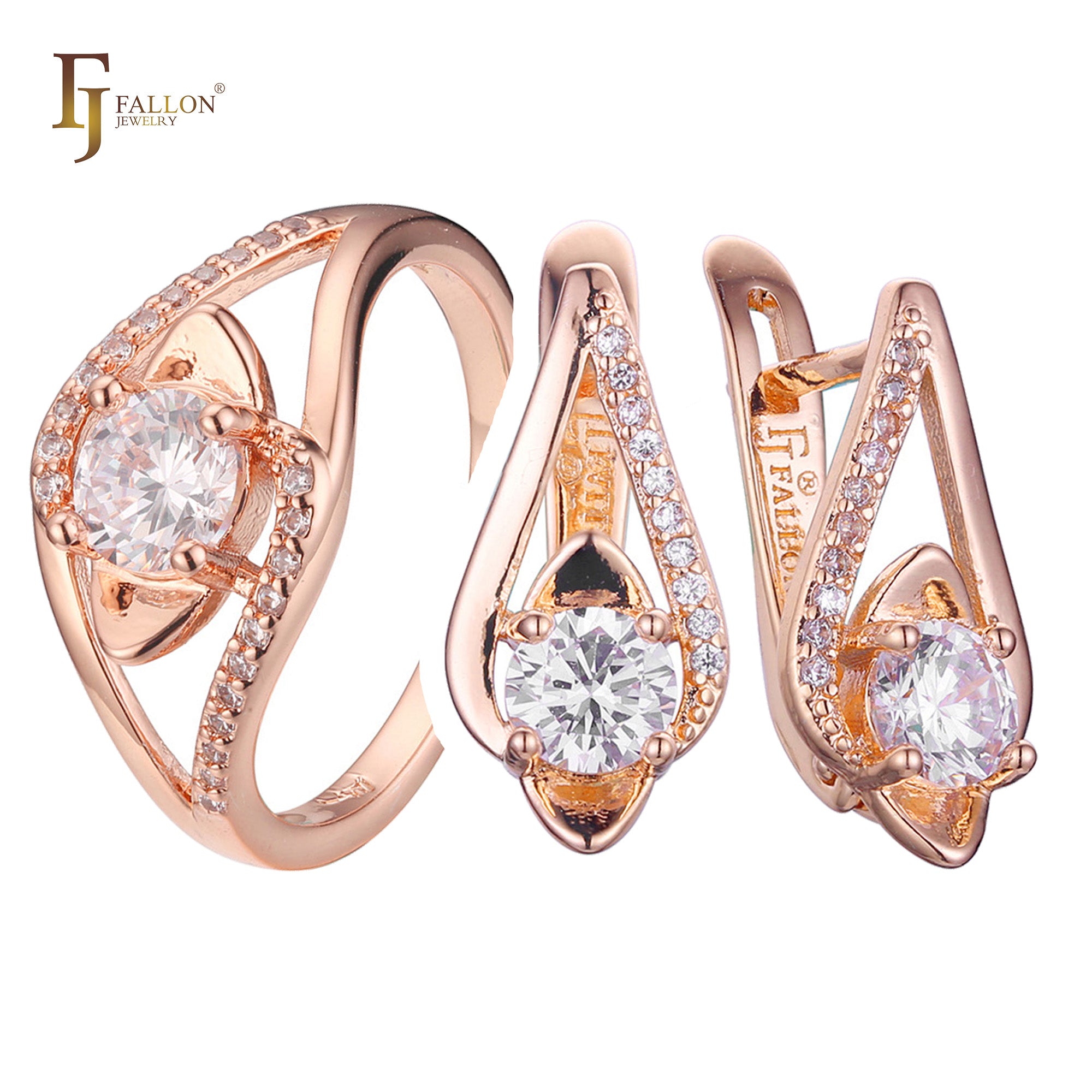 Rose Gold solitaire set