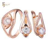 Rose Gold solitaire set