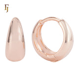 Pendientes huggie de oro rosa