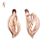 .Pendientes en Oro Rosa, baño en dos tonos