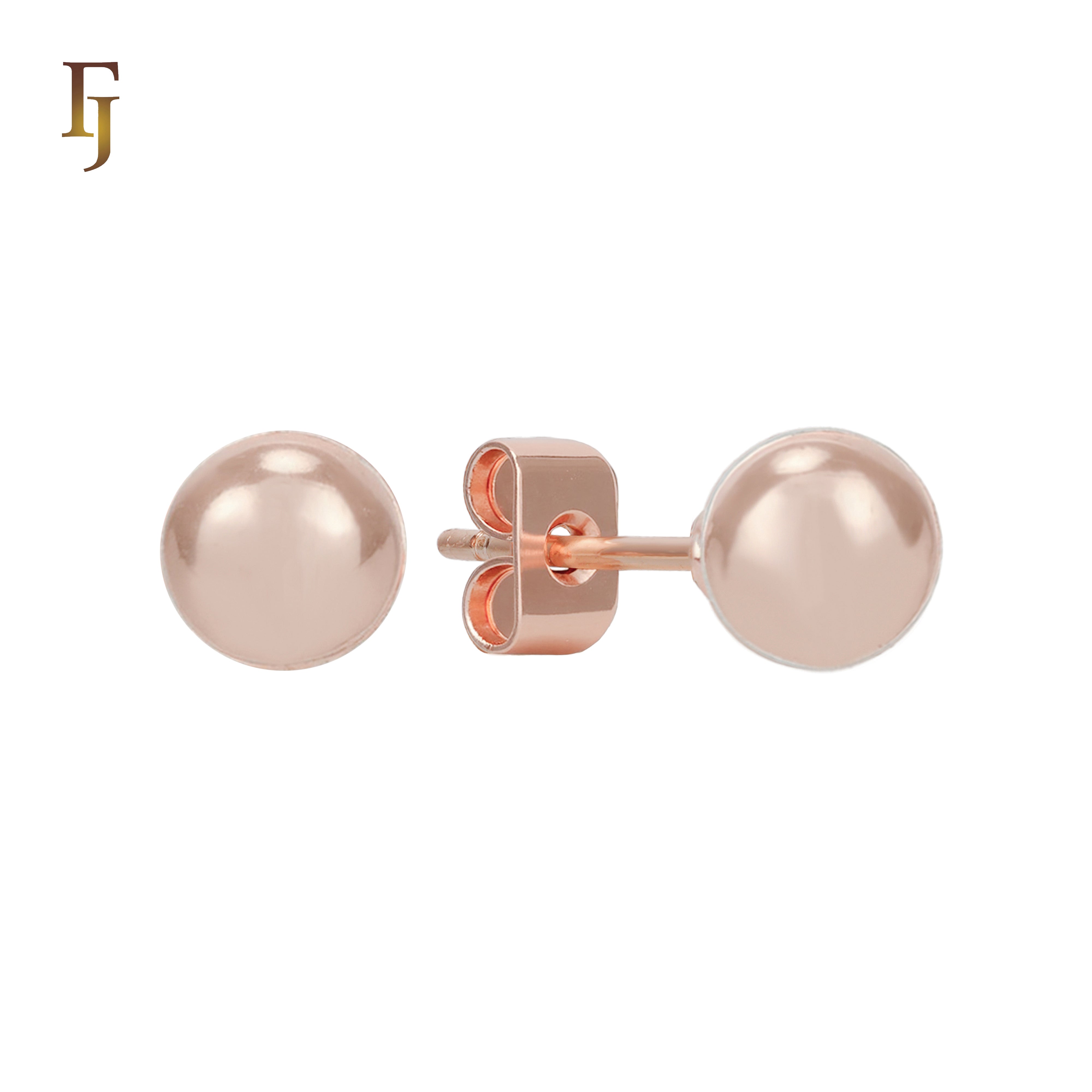 Minimalist Gold Plated Ball Stud Earrings for Daily Wear and Layered Ear Piercing Styles