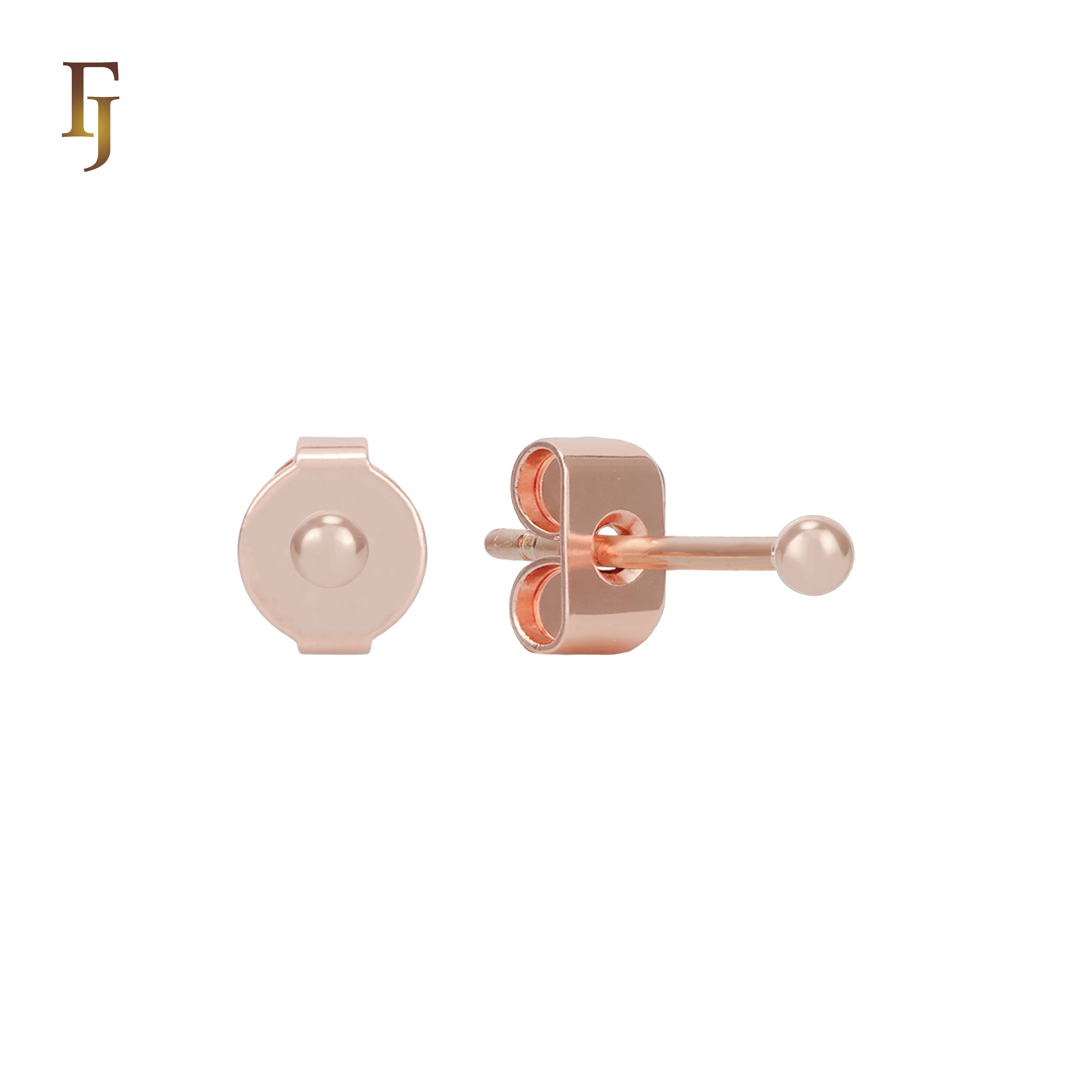 Minimalist Gold Plated Ball Stud Earrings for Daily Wear and Layered Ear Piercing Styles