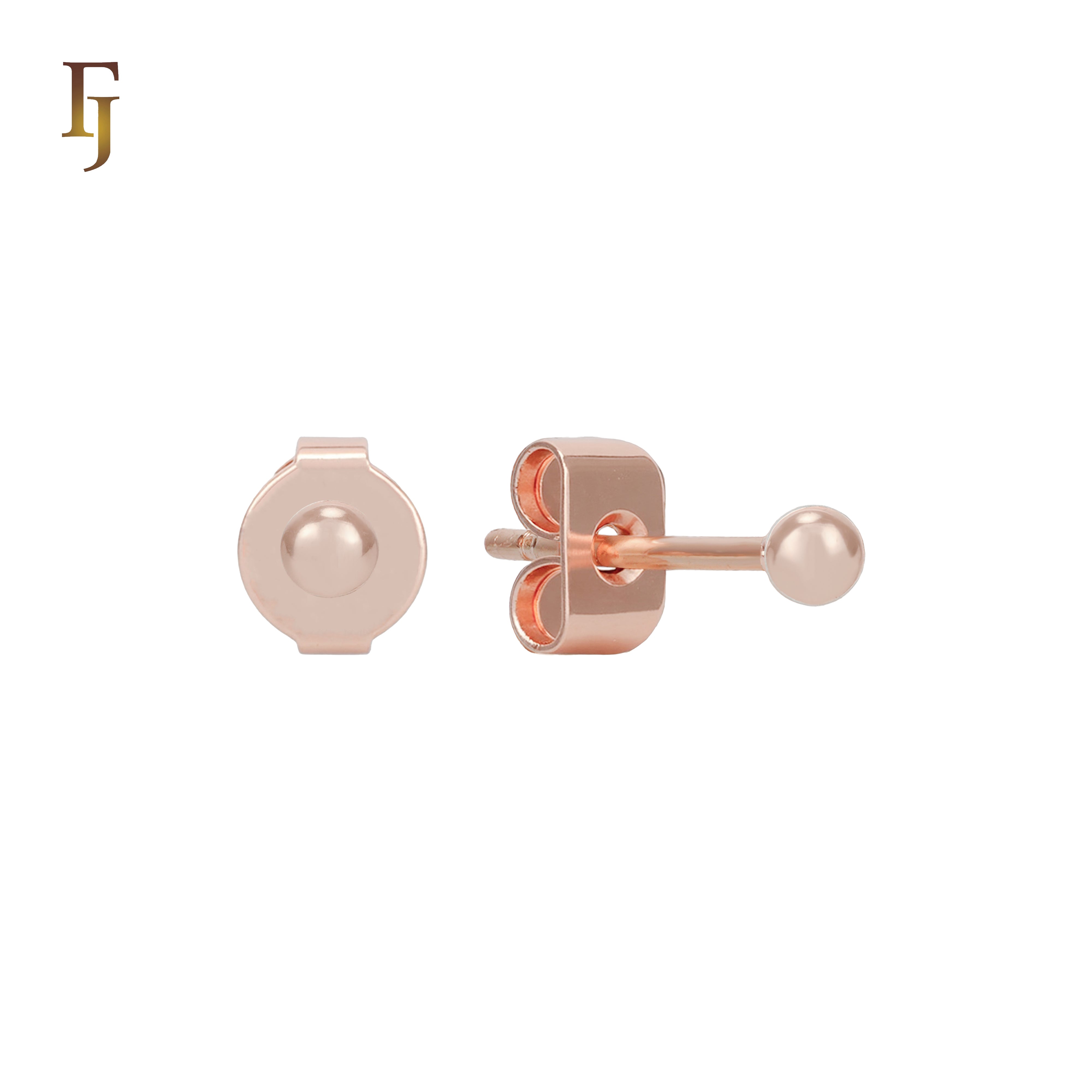 Minimalist Gold Plated Ball Stud Earrings for Daily Wear and Layered Ear Piercing Styles