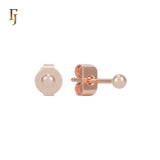 Minimalist Gold Plated Ball Stud Earrings for Daily Wear and Layered Ear Piercing Styles