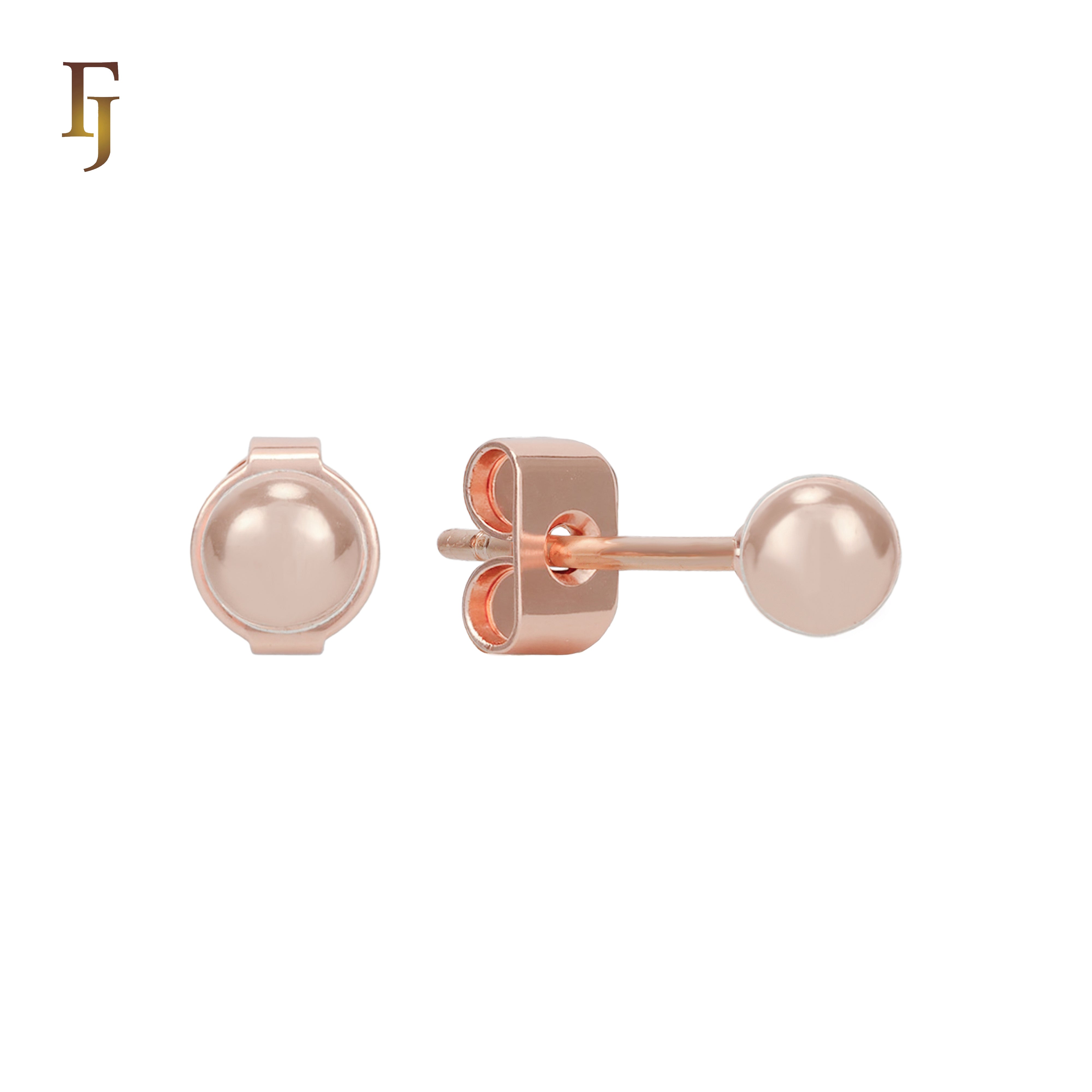 Minimalist Gold Plated Ball Stud Earrings for Daily Wear and Layered Ear Piercing Styles