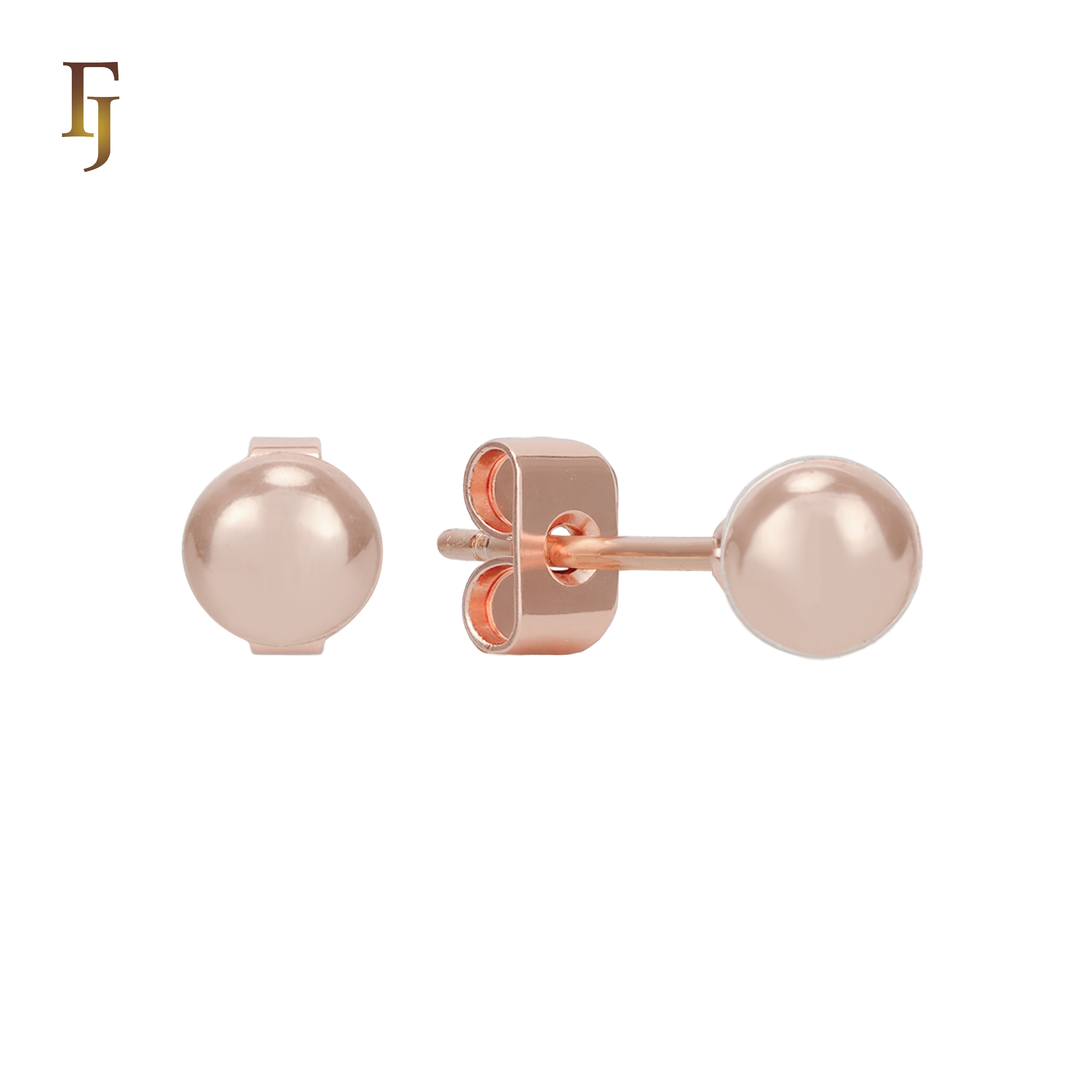 Minimalist Gold Plated Ball Stud Earrings for Daily Wear and Layered Ear Piercing Styles
