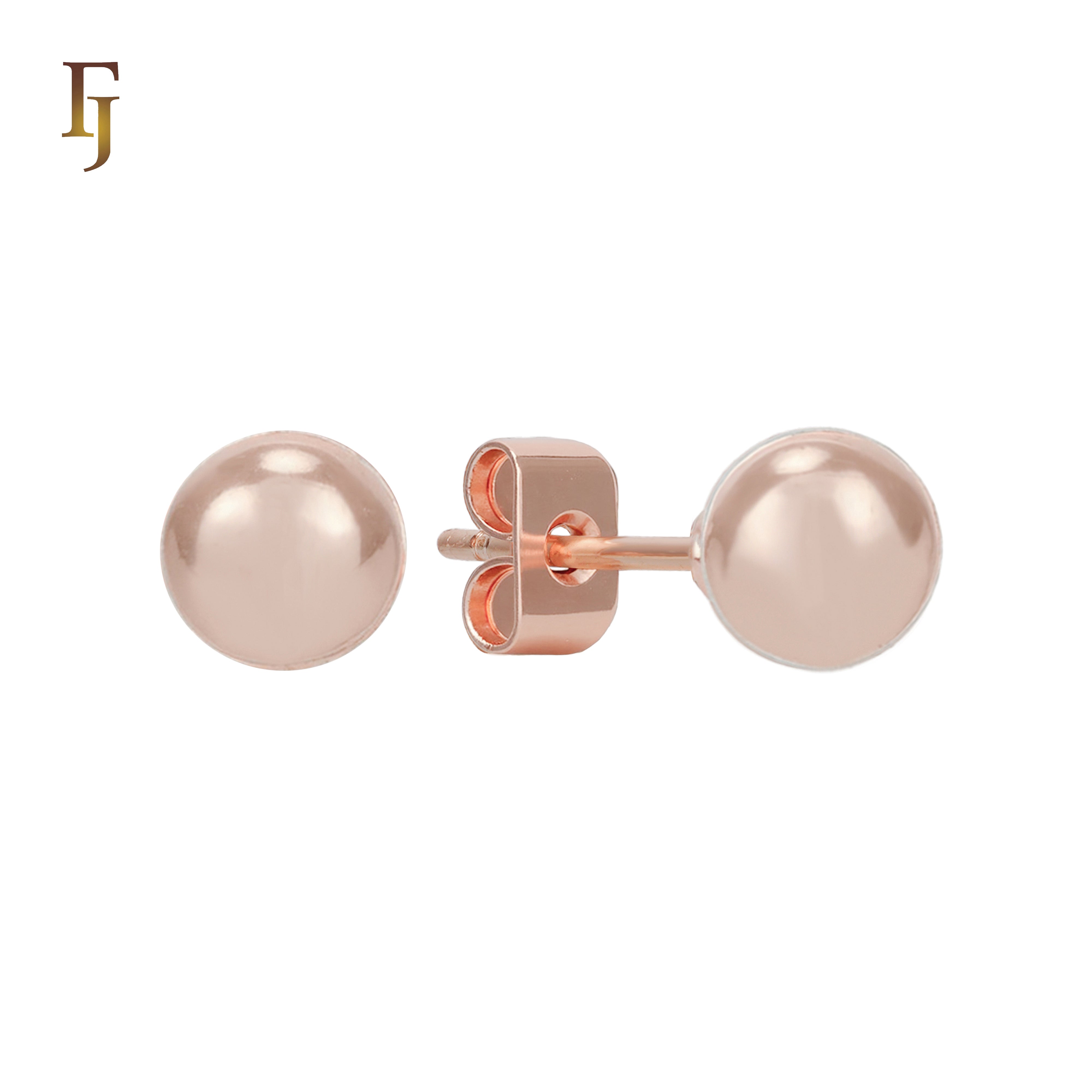 Minimalist Gold Plated Ball Stud Earrings for Daily Wear and Layered Ear Piercing Styles