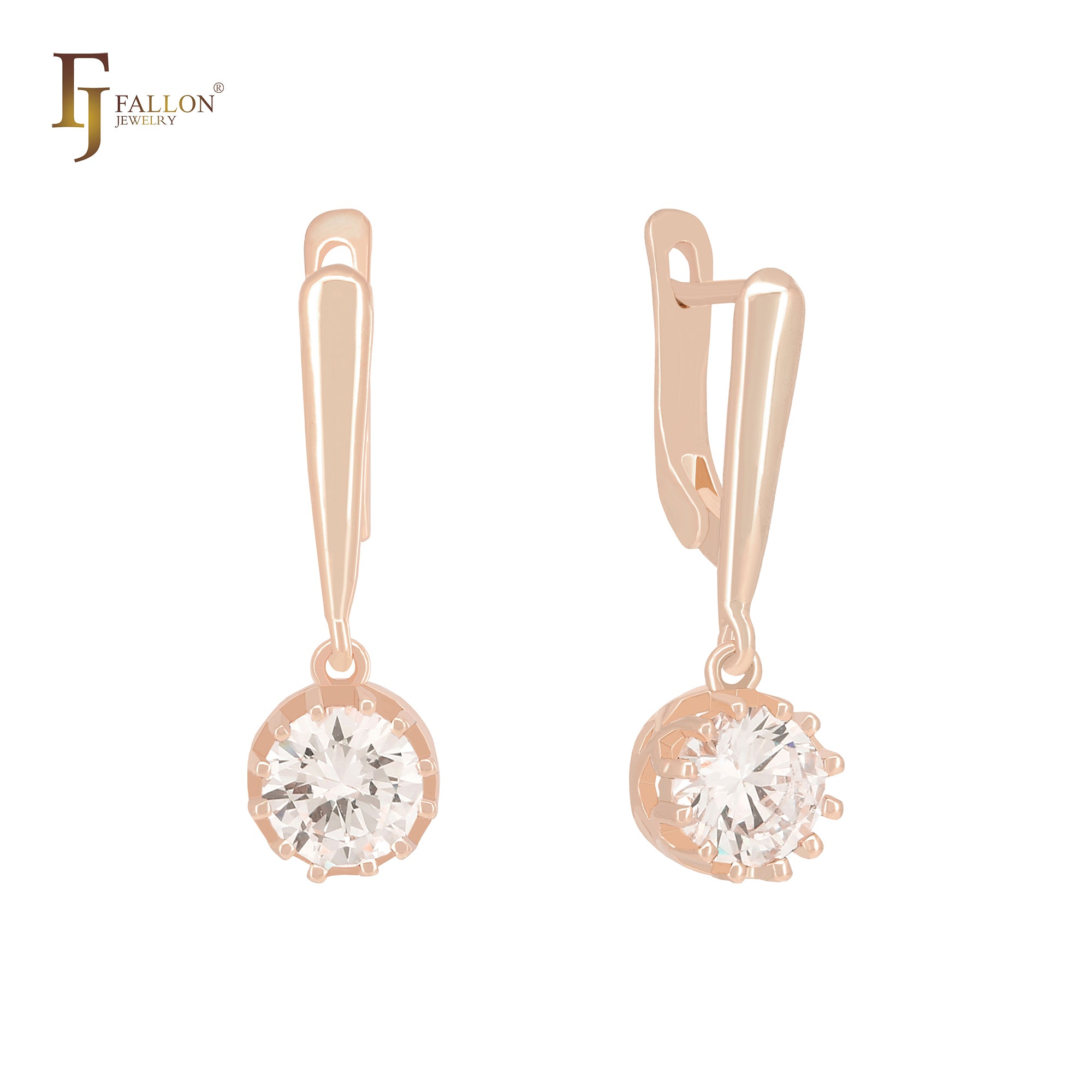 Aretes Halo en Oro de 14K, baño de Oro Rosa colores