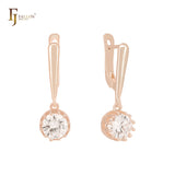 Aretes Halo en Oro de 14K, baño de Oro Rosa colores