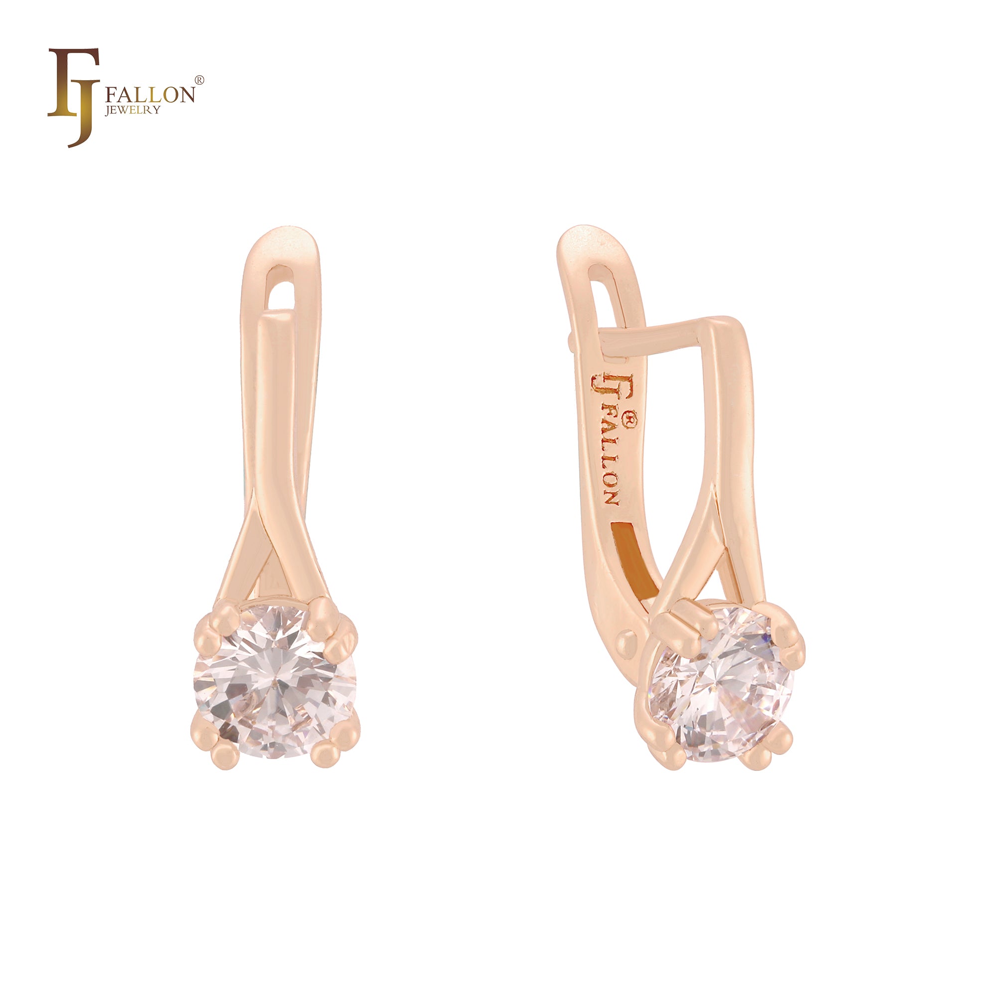 Pendientes de oro rosa