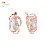 Серьги Solitaire Marquise из 14-каратного золота, розового золота, двухцветные